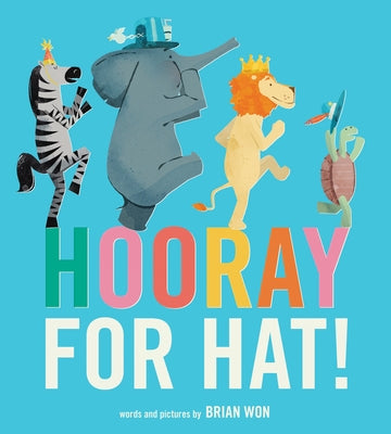 Colorful cover of the Hooray for Hat! board book by Clarion Books, featuring playful illustrations for young children.
