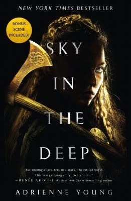 Paperback edition of "Sky in the Deep" by Wednesday Books, showing the book cover with ocean and Viking-inspired artwork.