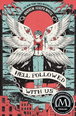 Paperback copy of "Hell Followed with Us" by Peachtree Teen, featuring the book cover with dark, ominous artwork.