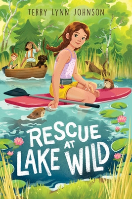 Paperback book titled "Rescue at Lake Wild" by Clarion Books featuring a cover illustration of a lake rescue scene.