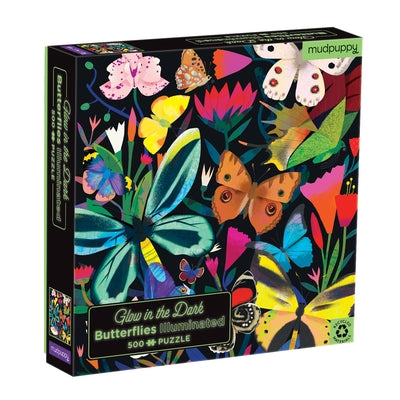 Butterflies Illuminated 500 Piece Glow in the Dark Family Puzzle Other Galison