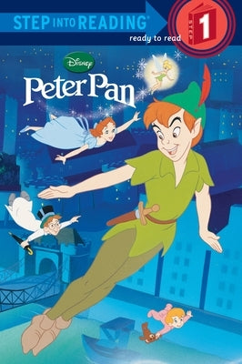 Paperback Disney Peter Pan Step Into Reading book by Random House Disney featuring colorful cover art with Peter Pan and Tinker Bell.