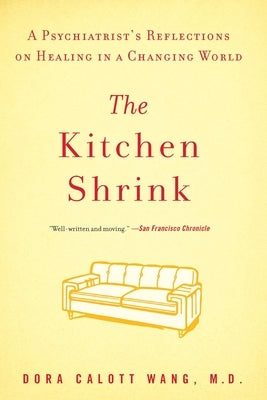 Paperback of The Kitchen Shrink by Riverhead Books featuring a book cover with a reflective design and title text.