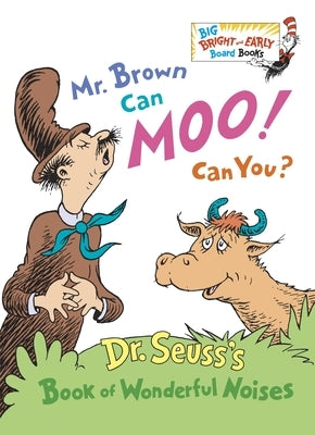 Children's board book titled "Mr. Brown Can Moo! Can You?" by Random House Books for Young Readers, featuring colorful animal illustrations.