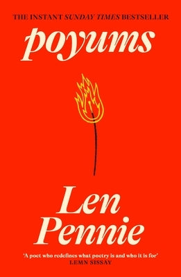 Paperback book titled "Poyums" by Canongate Books with a colorful cover design and title visible.