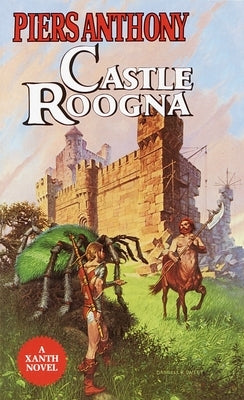 Cover of the mass market paperback "Castle Roogna" by Del Rey Books, featuring a fantasy castle illustration.