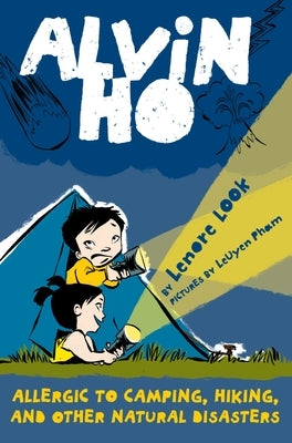 Paperback of Alvin Ho: Allergic to Camping, Hiking, and Other Natural Disasters by Yearling Books, showing the book cover with colorful illustrations.
