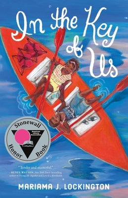 Paperback of In the Key of Us by Square Fish, featuring a colorful cover with musical notes and a sunset scene.