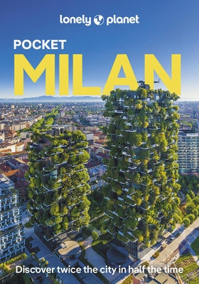 Paperback Lonely Planet Pocket Milan travel guide with colorful cover and detailed city maps for exploring Milan.