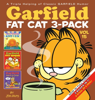 Three Garfield Fat Cat paperback comics from the Random House Worlds series, featuring colorful cartoon cat characters.