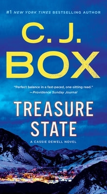 Mass market paperback of Treasure State: A Cassie Dewell Novel by Minotaur Books, showing the front cover with title and author details.