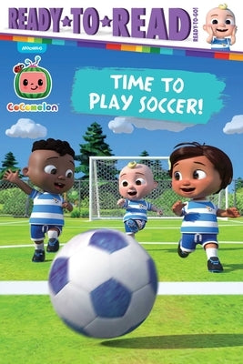 Paperback "Time to Play Soccer!" Ready-To-Read book by Simon Spotlight showing a colorful cover with children playing soccer.