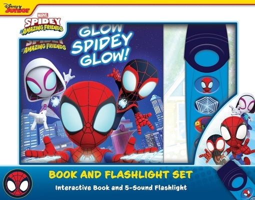 Disney Junior Marvel Spidey and His Amazing Friends: Glow Spidey Glow! Book and 5-Sound Flashlight Set [With Battery] Other Pi Kids