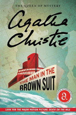 Paperback of "The Man in the Brown Suit" by William Morrow & Company, featuring the book cover with title and author artwork.