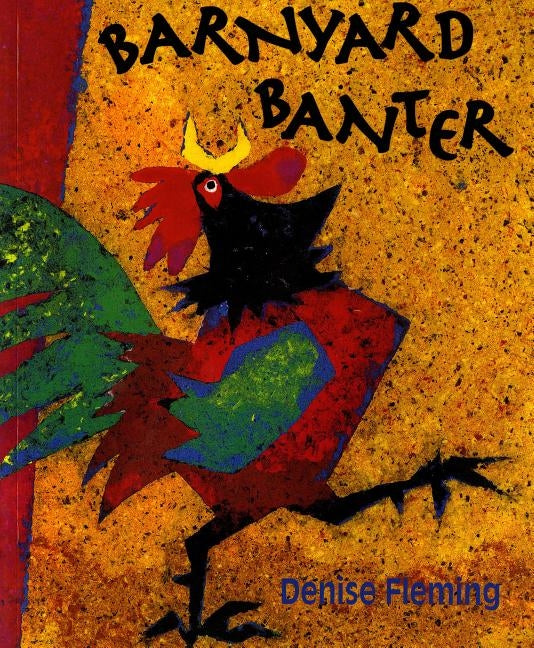 Paperback of Barnyard Banter by Square Fish featuring colorful farm animal illustrations on the cover.