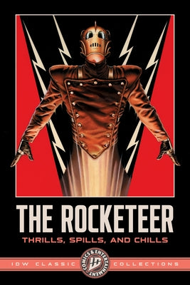 Paperback of The Rocketeer comic book from IDW Publishing, featuring vintage cover art with the hero in a flying pose.