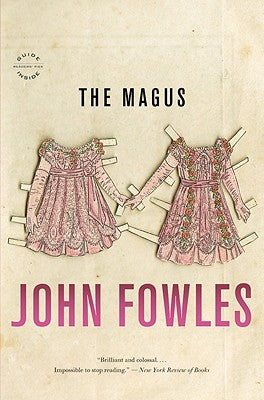 Paperback copy of The Magus by Back Bay Books, showing the front cover with mystical artwork and title text.