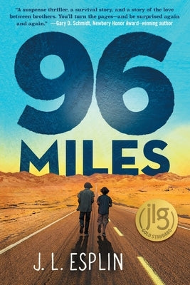 Paperback of "96 Miles" by Starscape Books featuring a colorful cover with urban landscape and a young protagonist.