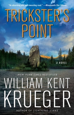 Paperback of Trickster's Point novel by Atria Books featuring a dark, mysterious cover with abstract artwork.