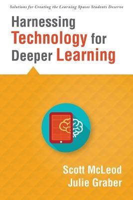 Paperback book titled "Harnessing Technology for Deeper Learning" by Solution Tree, focusing on educational technology and digital learning spaces.