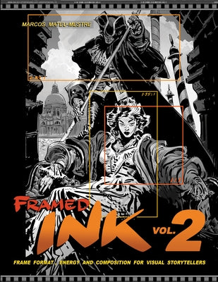 Paperback book titled "Framed Ink 2" by Design Studio Press, featuring a cover with abstract ink illustrations and framing elements.