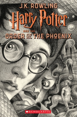 Paperback of Harry Potter and the Order of the Phoenix by Arthur A. Levine Books, showing the book cover with magical imagery.