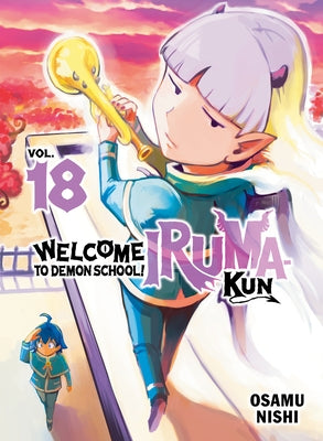 Paperback of Welcome to Demon School! Iruma-Kun 18 by Vertical Comics, showing the cover with colorful demon and human characters.
