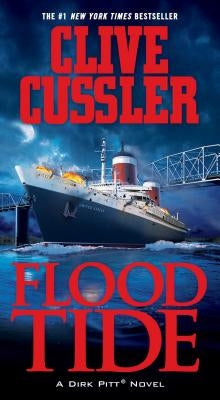 Flood Tide mass market paperback by Pocket Star featuring a cover with ocean waves and a ship in stormy seas.