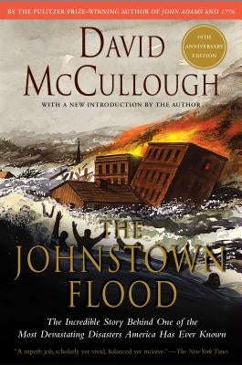Paperback of The Johnstown Flood by Simon & Schuster featuring a cover image with historical flood scene and book title.