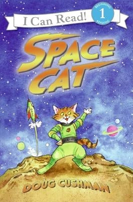 Paperback Space Cat book by HarperCollins with colorful space-themed cover illustration.
