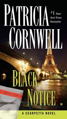 Mass market paperbound copy of Black Notice: Scarpetta Book 10 by Berkley Books featuring the book cover with title and author details.