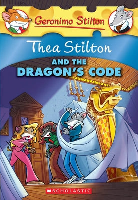 Paperback of Thea Stilton and the Dragon's Code by Scholastic Paperbacks, featuring colorful cover art with Thea Stilton and a dragon.