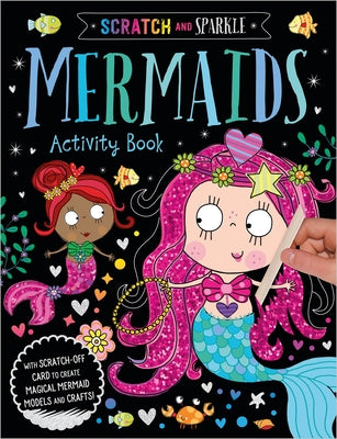 Make Believe Ideas mermaids activity book, paperback with colorful illustrations of mermaids, sea creatures, and ocean scenes.