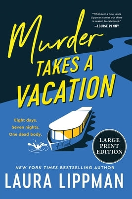 Large print paperback of "Murder Takes a Vacation" by William Morrow, showing the book cover with title and author text.
