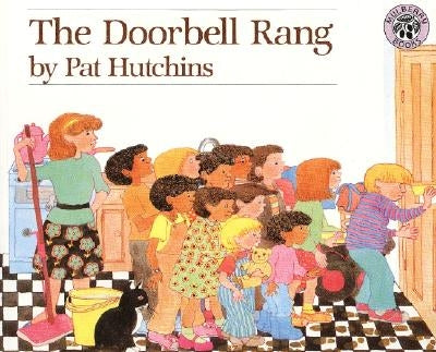 Paperback copy of "The Doorbell Rang" by Greenwillow Books featuring colorful cover art with children and a doorbell.