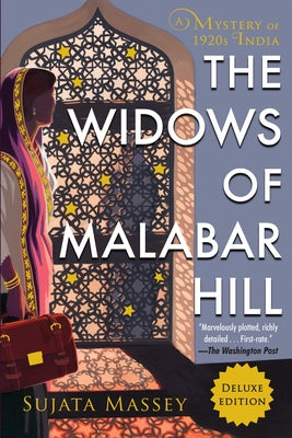 Paperback of The Widows of Malabar Hill novel by Soho Crime, featuring a cover with intricate Indian-inspired artwork.