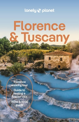 Paperback Lonely Planet Florence & Tuscany travel guide featuring scenic views and city landmarks on the cover.