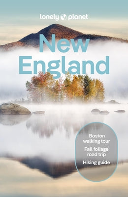 Lonely Planet New England paperback travel guide with colorful cover featuring scenic New England landscapes.
