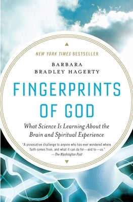 Paperback of "Fingerprints of God" by Riverhead Books, showing the book cover with title and author text.