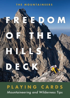 Cover image of "Freedom of the Hills Deck" by Mountaineers Books featuring mountaineering and wilderness tips.
