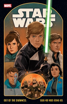 Paperback of Star Wars: Out of the Darkness by Marvel Universe, featuring a dark-themed cover with Star Wars characters.