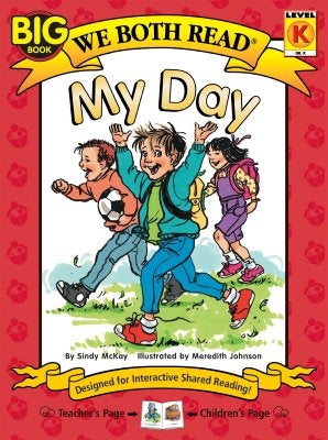 Paperback "We Both Read-My Day" by Treasure Bay showing colorful illustrated pages for young children.