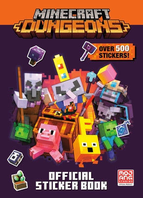 Minecraft Official Dungeons Sticker Book by Random House Books for Young Readers, featuring colorful Minecraft-themed stickers and illustrations.