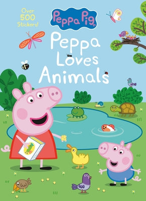 Paperback Peppa Loves Animals book by Golden Books featuring Peppa Pig and animal illustrations on the cover.