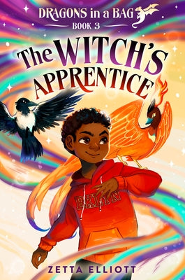 Paperback copy of The Witch's Apprentice by Yearling Books, featuring a colorful illustrated cover with magical and whimsical imagery.