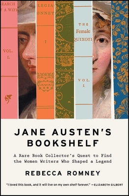 Paperback copy of Jane Austen's Bookshelf by Scribner Book Company, featuring a close-up of the book cover with elegant typography.