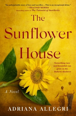 Paperback copy of The Sunflower House by St. Martin's Griffin, featuring a cover illustration of a sunflower house.