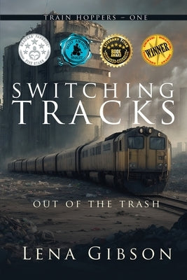 Paperback novel "Switching Tracks: Out of the Trash" by Black Rose Writing, featuring a book cover with abstract art and bold title.