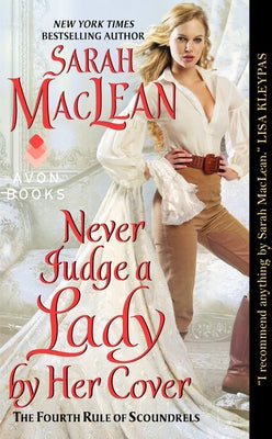 Mass market paperbound book titled "Never Judge a Lady by Her Cover" by Avon Books, featuring a colorful cover design.