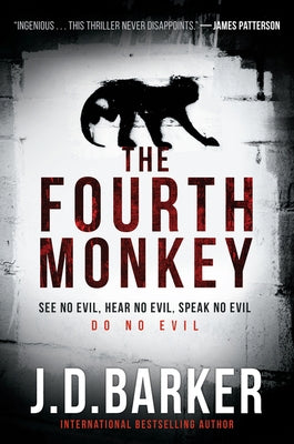 Paperback of The Fourth Monkey novel by Harper Paperbacks, showing the book cover with dark and mysterious artwork.